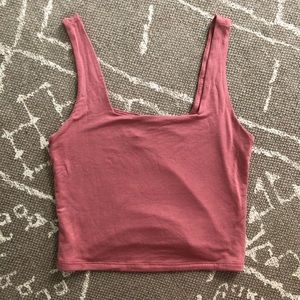 Cropped blush tank top
